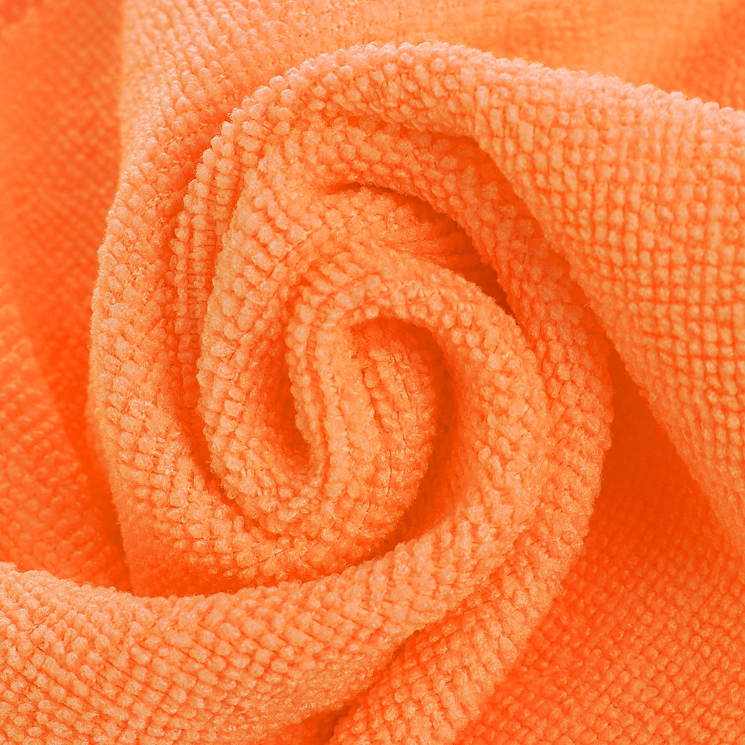 LammaLoe Microfiber Cleaning Cloths, Super Absorbent Cleaning Rags & Car Towels Lint Free, 12x12 Multi-Purpose, 12 Pack, Orange