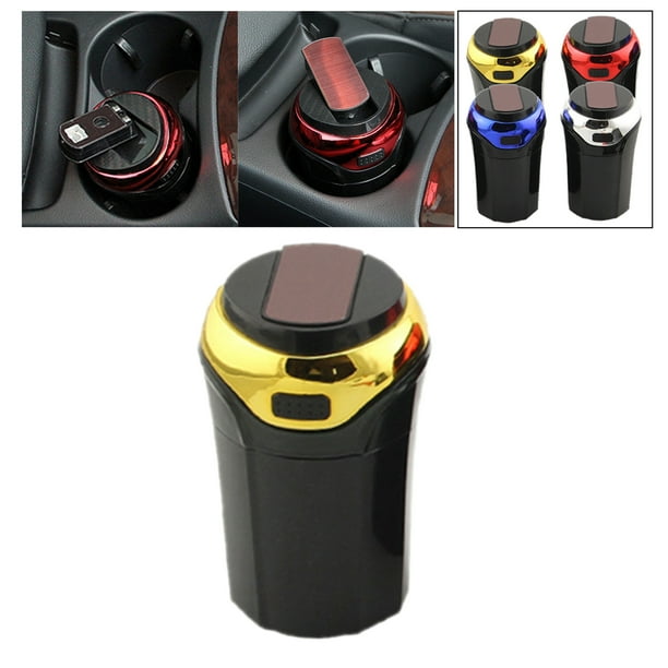 de coche portátil con más ligero Pie de soporte de la vaso del cilindro (negro) - Oro DYNWAVEMX Cenicero de coche