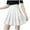 White, variant on IROINNID Women's Fashion Lace Pleated Skirt College Windproof A-line Skirt Mid Elastic Waist Mid Solid Color Skirt