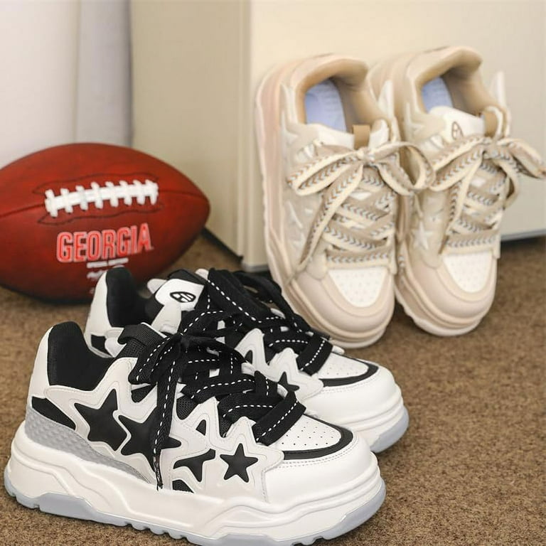 Star Shoes Walking Sneakers for Women Chunky Wedge Platform Star Shoes Walking Sneakers for Women Chunky Wedge Platform