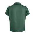 thumbnail image 5 of GEWSEY Womens Button Down Shirts Stretch Free Formal Short Sleeve Dress Shirt Summer Work Blouses Business Casual Tops Army Green, L, 5 of 5