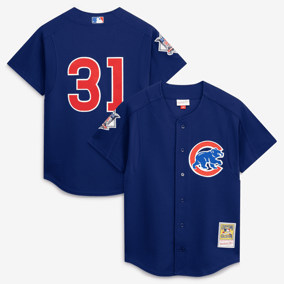 Men's Mitchell & Ness Greg Maddux Royal Chicago Cubs Cooperstown Collection 2005 Batting Practice Jersey