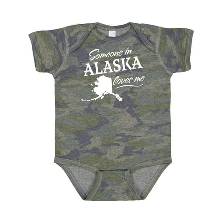 

Inktastic Someone in Alaska Loves Me Gift Baby Boy or Baby Girl Bodysuit