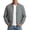 Gray, variant on Men's Full Zip Baseball Collar Bomber Jacket Regular Fit Business Casual Outerwear with Zipper Side Pockets for Office Commute Travel Red M