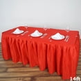 thumbnail image 2 of BalsaCircle 14 feet x 29" Polyester Banquet Table Skirt Red, 2 of 6