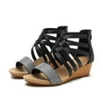 thumbnail image 2 of LEEy-World Chaussures pour Femmes Sandales Plates à Bride Cheville et Bout Ouvert, 2 of 5