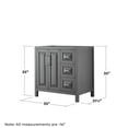 thumbnail image 3 of Wyndham Collection Wcv252536scxsxxmxx Daria 35" Single Free Standing Vanity Cabinet Only -, 3 of 7