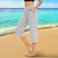 thumbnail image 2 of Jxximdong Leggings for Women High Waisted Cutout Yoga Capris Lightweight Cozy Cropped Pants Solid Soft Pajams Pants Gray M Yoga Pants, 2 of 6