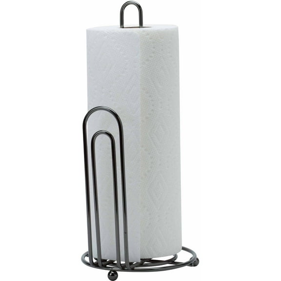 Kitchen Details Freestanding Paper Towel Holder in Onyx Brushed Iron Finish