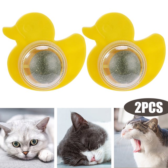 Pato Gato Lamiendo Bocadillos Giratorio Masticar Juguete Suministros para () Amarillo