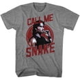 thumbnail image 1 of Escape From New York Call Me Snake Graphite Heather Adult T-Shirt Tee, 1 of 1