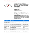 thumbnail image 2 of Front and Rear Sway Bar Link and Bushing Kit - 6 Piece - Compatible with 2011 - 2015 GMC Acadia (with 29mm Front Sway Bar) 2012 2013 2014, 2 of 3
