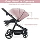 thumbnail image 4 of Yeshouse cochecito plegable para recién nacidos y niños pequeños, respaldo reversible, cesta de almacenamiento, reposapiés y capota ajustables, con portavasos, color negro, ideal para paseo diario, 4 of 7
