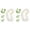 White, variant on 4PCS Hawaiian Lei Set, Luau Wreath Garland Hawaii Leis Flower Headpiece Necklace Bracelet Birthday Holiday Party Favor Green,Medium