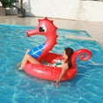 thumbnail image 6 of BESTOYARD Swim Pool Float Sea Horse Shape PVC Swimming Ring Red 1Set, 6 of 6