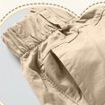 thumbnail image 4 of Short Cargo Ample Garçon Jambe Droite Short Cool Poche à Rabat Lettre Patchée Court Kaki 4-5 Ans, 4 of 9