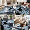 thumbnail image 6 of 5x7 Washable Area Rug, Black Elk Non-Slip Large Rectangle Rug for Living Room Bedroom, Navy White Wood Grain Forest Mountain Animal Indoor Floor Mat for Home Decor, 6 of 9