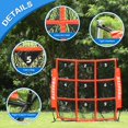 thumbnail image 4 of 4'×4' Baseball Backstop Net, Pitching Strike Zone Target Net with 9 Pocket, Baseball Practice Net for Hitting Pitching Batting Catching Practice, 4 of 7