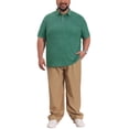 thumbnail image 2 of INSPIRE CHIC Men's Big & Tall Leaf Printed Summer Breathable Short Sleeve Polo Shirts XL Green, 2 of 5