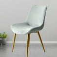 thumbnail image 2 of Modern Simple Curved Back Chair Cover, Stretch Washable Dining Room Chair Cover For Home Decor Living Room，Soft And Comfortable Thick And Durable-silver grey-Set of 4, 2 of 5