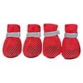 thumbnail image 2 of Dog Boots For Hot Pavement Summer Breathable Soft Mesh Paw Protectors Puppy Small Medium Large Shoes With Adjustable Safe Reflective Strap And Rugged Anti-Slip Sole Hiking Running Pet Accessories, 2 of 7