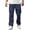 Navy, variant on hoksml Men's Casual Cargo Pants with Drawstring Waist Loose Fit Straight Leg Outdoor Work Pants Multiple Pockets Utility Trousers