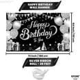 thumbnail image 4 of KatchOn, Silver Happy Birthday Banner - Large, 72x44 Inch | Happy Birthday Decorations for Men, Women, Boys and Girls | Birthday Backdrop For Silver Party Decorations, 4 of 4