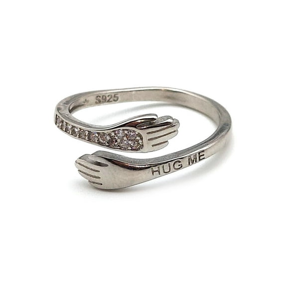 SILVER HUG ME RING FOR HER