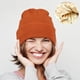 thumbnail image 2 of Gorro multicolor de otoño e invierno para hombres y mujeres con gorro con protección de oídos de punto cálido gorro frío de invierno cálido estado interior, 2 of 6