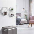 thumbnail image 3 of Sorbus® Floating Hexagon Shelves - Wall-Mounted Geometric Metal Wall Décor for Photos, Collectibles, Plants, and More, (Set of 3, WHITE), 3 of 9