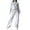 Gray, variant on Cotton Tracksuits Womens 2 Piece Fall Winter Sports Outfits Full Zip Sweatshirt Wide Leg Sweatpant Set Retro Sweatsuit (XL, White)