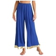 thumbnail image 5 of Jowowha Womens Liturgical Dance Sleeveless Dress Wide Leg Pants 2-piece Performance Outfit Royal Blue M, 5 of 7