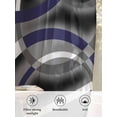 thumbnail image 6 of Sheer Curtains 63 Inch Length 2 Panels Set for Bedroom, Blue Geometric Semi Sheer Curtains for Windows, Grey Vintage Neutral Abstract Striped Art Voile Window Treatments Rod Pocket Curtain, 6 of 7