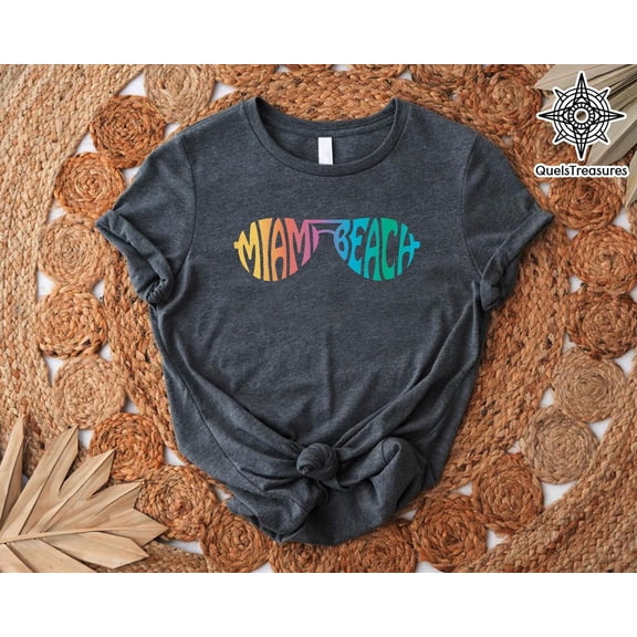 Miami Beach T-Shirt, Miami Beach Sunglasses Shirt, Florida Tee, Vacation , Trendy Beach Shirt, Beach Vibes Shirt, Summer Vibes Shirt Tshirt All Size S-5XL