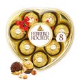 thumbnail image 1 of FERRERO ROCHER Fine Hazelnut Milk Chocolate Heart Gift Box, 8 Individually Wrapped Chocolates, Valentines Candy, Valentines Gifts, 1 of 6