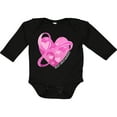 thumbnail image 3 of Inktastic Breast Cancer Awareness Pink Ribbon Around Heart Boys or Girls Long Sleeve Baby Bodysuit, 3 of 5