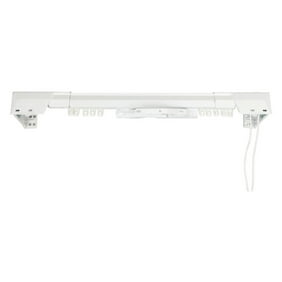 Rod Desyne Heavy Duty Single Traverse Rod Center Open White