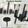 thumbnail image 6 of LovingAHome 12-Light  Farmhouse Lantern Pendant Light Long Chandeliers for High Ceilings Foyer Pendant, Black, 6 of 7