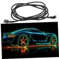 thumbnail image 4 of FESTFENDS 2Pcs Black PVC Extension Cable for LED Light Strips Compatible with 4 Pin Neon Light Wiring, 4 of 8