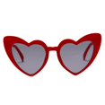 thumbnail image 3 of Gafas de sol con forma de corazón Gafas Uv400 de moda para mujer Gafas de sol para fiestas de ojo de gato rojo Soledad Gafas de sol con lente de llama en forma de corazón, 3 of 6
