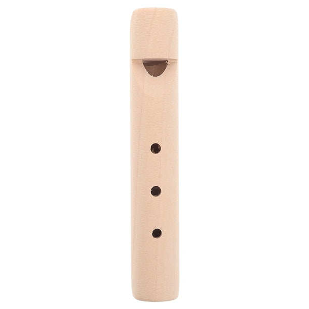Flauta de madera de tres agujeros, silbato para pintar, instrumento musical, silbato de madera, silbato pequeño sin pintar, silbato divertido