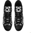 thumbnail image 6 of Skull High Top Canvas Sneakers for Men Women, Gothic Floral Print Streetwear Casual Fashion Skate Shoes, 6 of 7