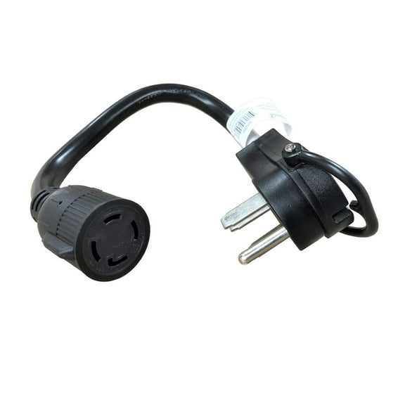 60288 Generator Transfer Switch Adapter Cord, RV/Generator 50A 14-50 Plug Male to Generator L14-30 Lock 4 Prong 30A Receptacle Female