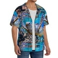 thumbnail image 4 of Disketp Men's Hawaiian Sea Turtle Swims Print Shirts Button Down Holiday Beach Shirts-3X-Large, 4 of 7