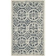 thumbnail image 5 of SAFAVIEH Cambridge Leslie Geometric Wool Area Rug, Navy Blue/Ivory, 6' x 6' Round, 5 of 8