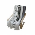 thumbnail image 4 of Letter K Soft Flannel Fleece Throw Blanket, Uppercase Design from Medieval Times Typography Sign Alphabet Pattern, Cozy Plush for Indoor and Outdoor Use, 60" x 80", Black Grey White, by Ambesonne, 4 of 6