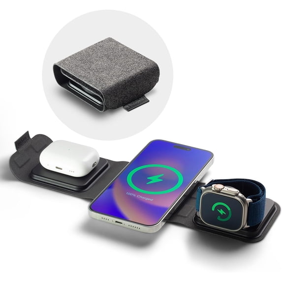 Open Box Mophie 3-in-1 Travel charger with MagSafe