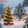 thumbnail image 2 of Stylish Metal Hanging Christmas Tree Wind Spinner - Geometric Design with Layered Lines for Garden & Yard Decor, 2 of 7