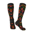 thumbnail image 4 of Easygdp Mexican Flower Traditional1 Soccer Socks Sport Knee High Socks Calf Compression Athletic Socks for Men and Women, 4 of 9