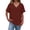 Red, variant on Women’s Summer Casual Tops Solid Color V-Neck Linen Basic T Shirt Vacation Everyday Short Sleeve Tops Gray L